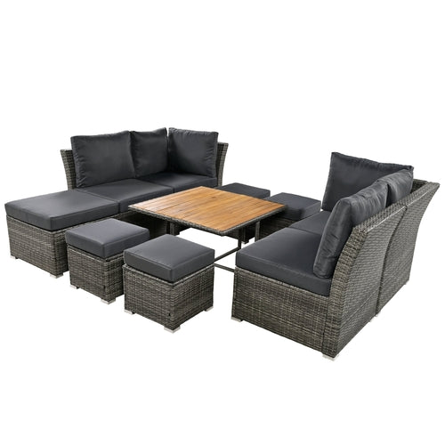 10-Piece Outdoor Conversation Set with Coffee Table – Premium Patio Furniture