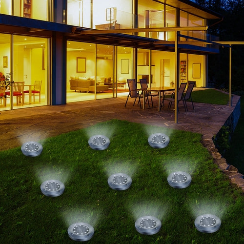 Solar Pathway Lights – Outdoor Garden Decking & Buried Ground Lights (4 or 8 Pack)