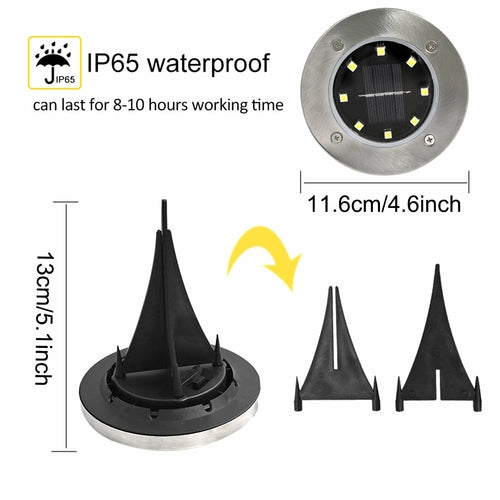 Solar Pathway Lights – Outdoor Garden Decking & Buried Ground Lights (4 or 8 Pack)