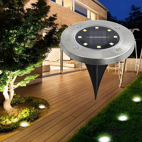 Solar Pathway Lights – Outdoor Garden Decking & Buried Ground Lights (4 or 8 Pack)