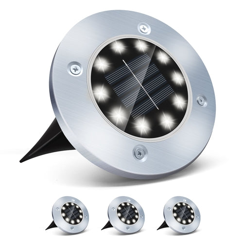 Solar Pathway Lights – Outdoor Garden Decking & Buried Ground Lights (4 or 8 Pack)