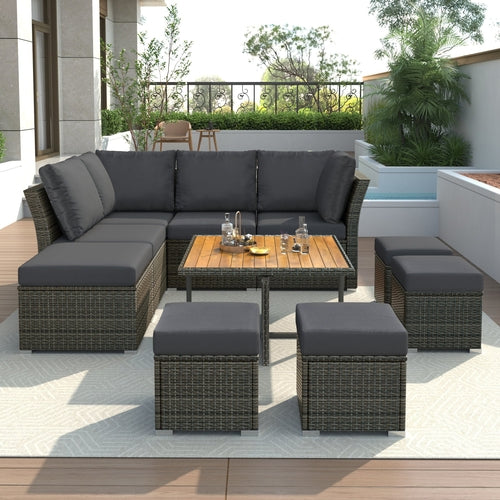 10-Piece Outdoor Conversation Set with Coffee Table – Premium Patio Furniture