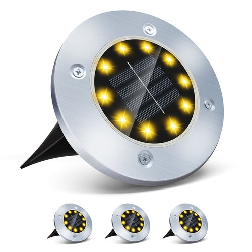 Solar Pathway Lights – Outdoor Garden Decking & Buried Ground Lights (4 or 8 Pack)