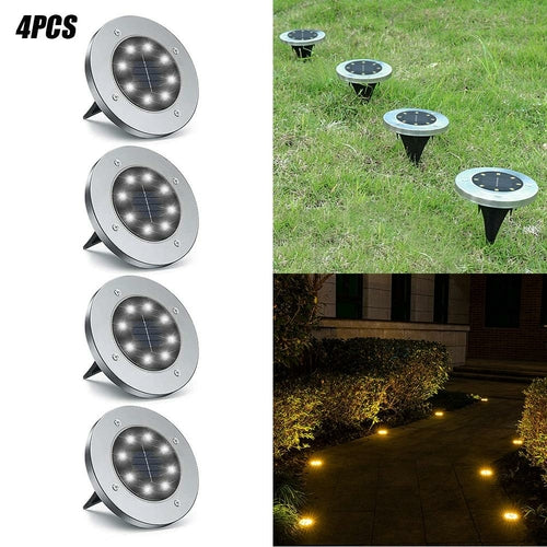 Solar Pathway Lights – Outdoor Garden Decking & Buried Ground Lights (4 or 8 Pack)