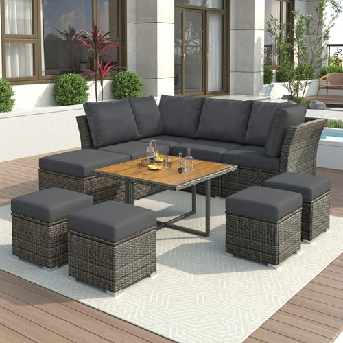 10-Piece Outdoor Conversation Set with Coffee Table – Premium Patio Furniture