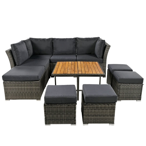 10-Piece Outdoor Conversation Set with Coffee Table – Premium Patio Furniture