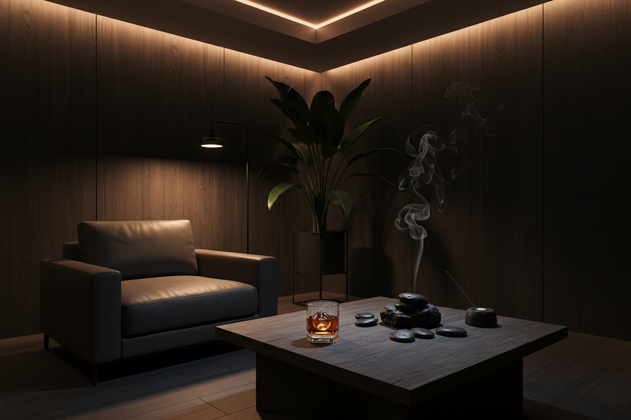 make it darker more masculine relaxtion